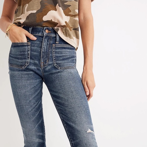 Madewell Cali Demi-Boot Jeans Patch Pocket Edition - Picture 3 of 13